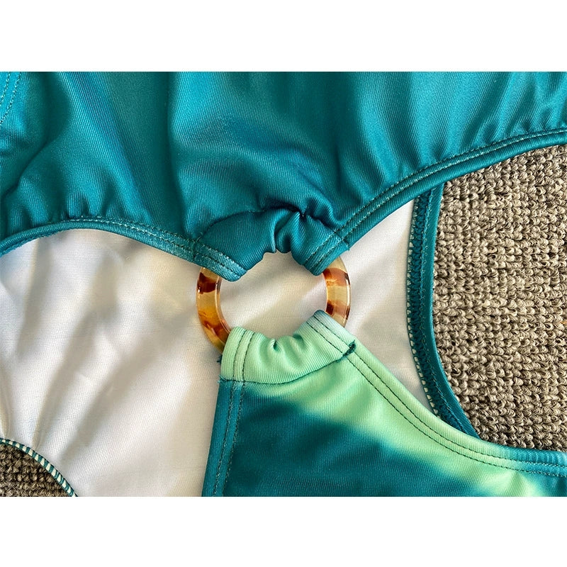 One Piece Cut Out Swimming Suit